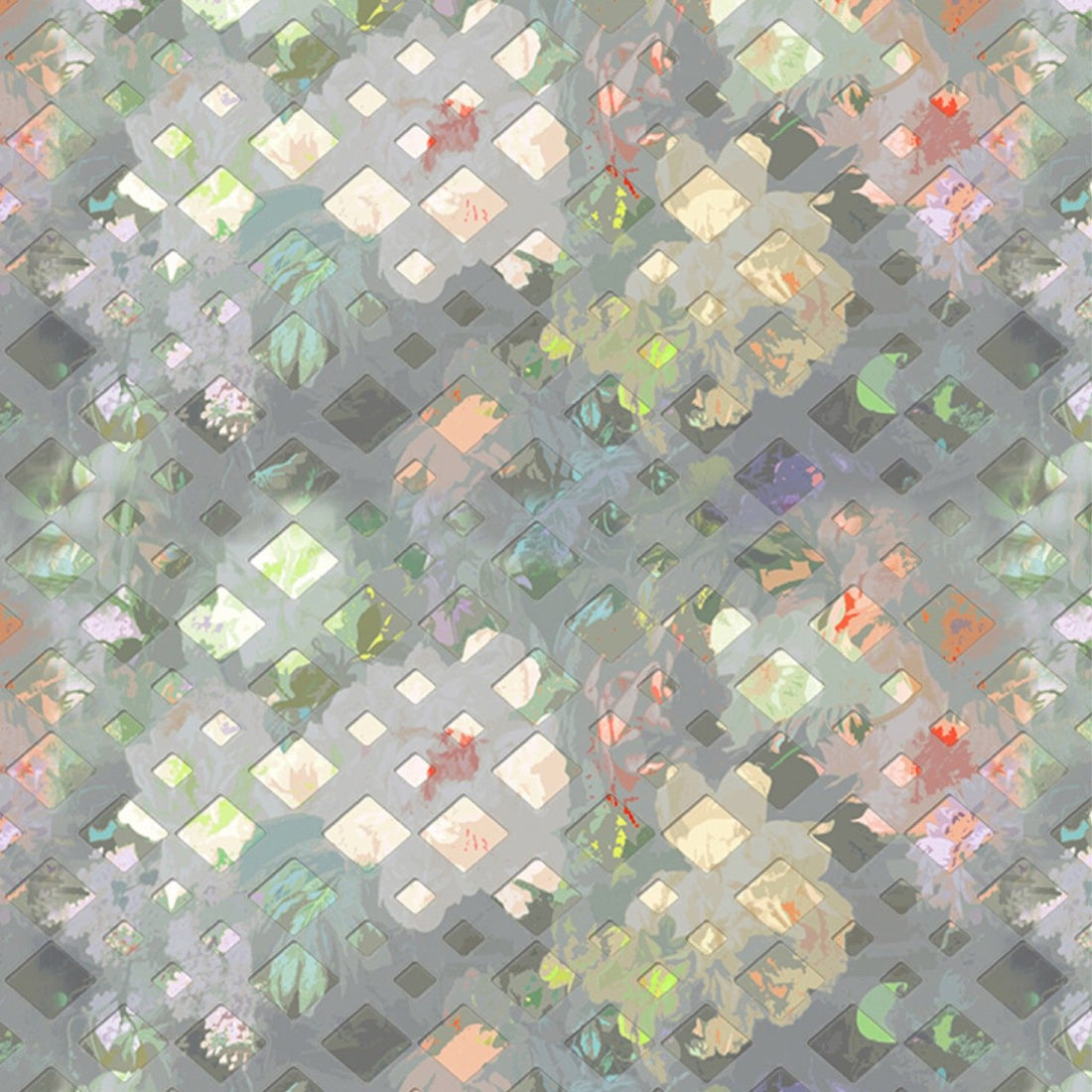 Defosse Trellis Silver, Per Yard - nicolettemayer.com
