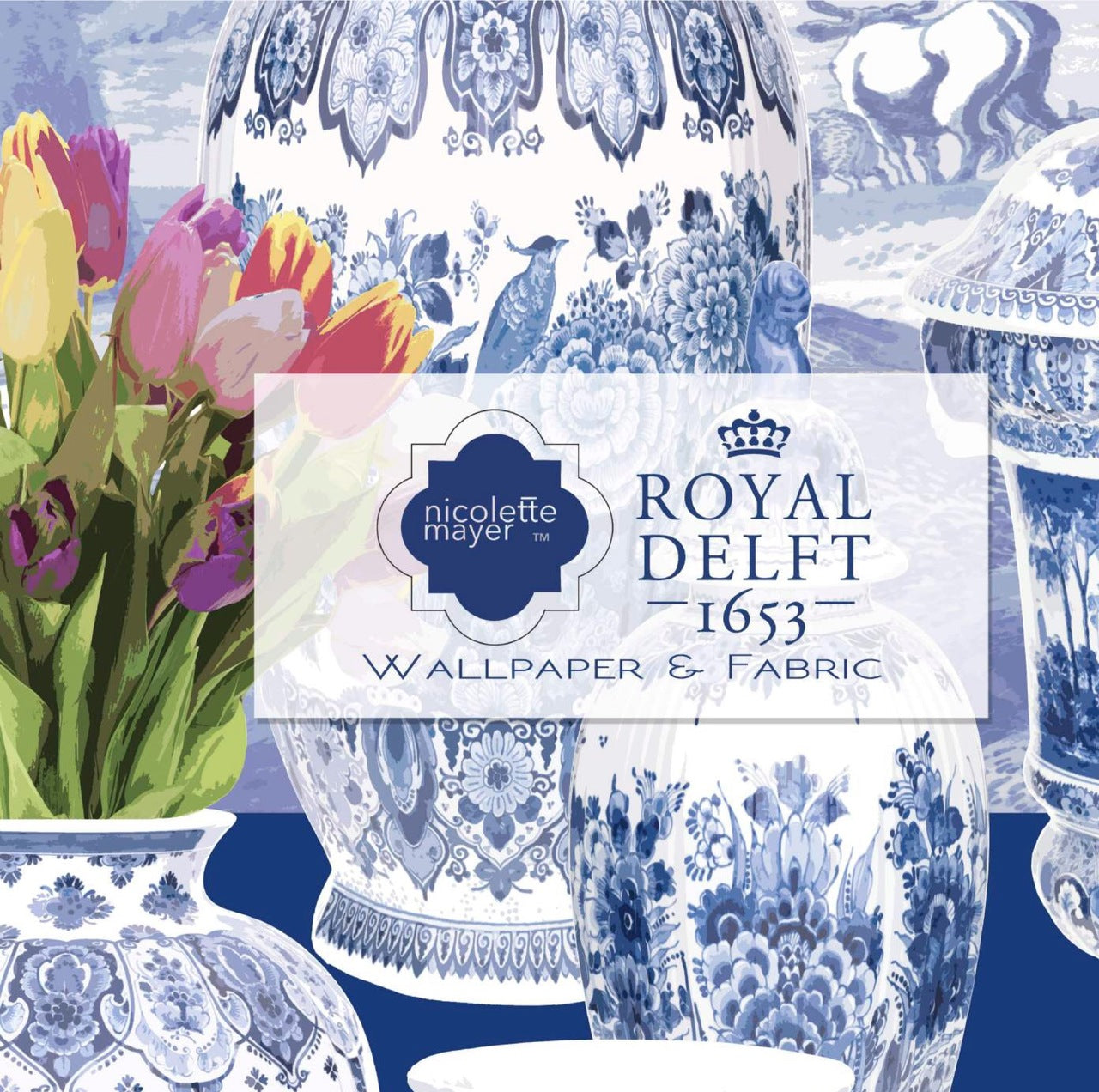 Royal Delft Wallpaper Book- European Version - nicolettemayer.com