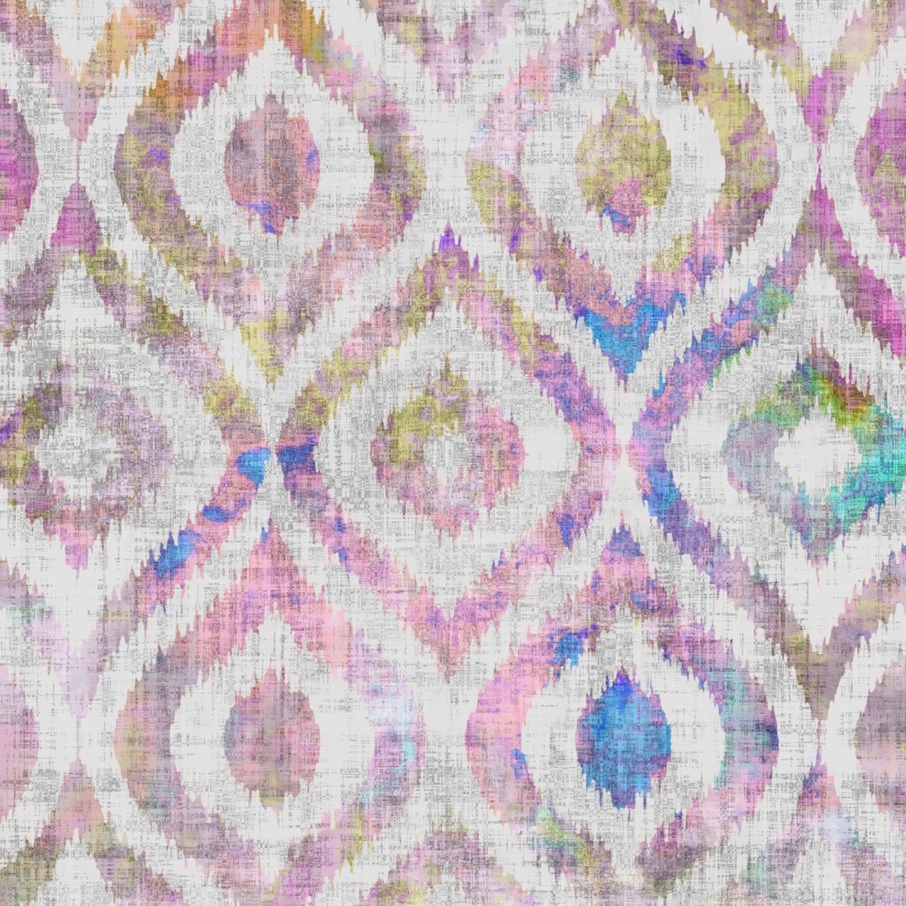 Ikat-Freesia Wallpaper, Per Yard - nicolettemayer.com